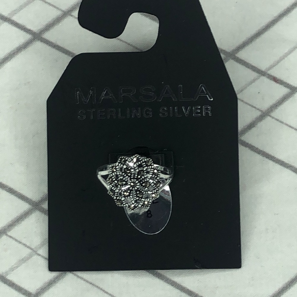 Marsala sterling silver ring